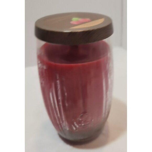 Yankee Candle Woodwick Crackling Lumiwick Raspberry Large Jar 22 Oz New - Picture 7 of 10